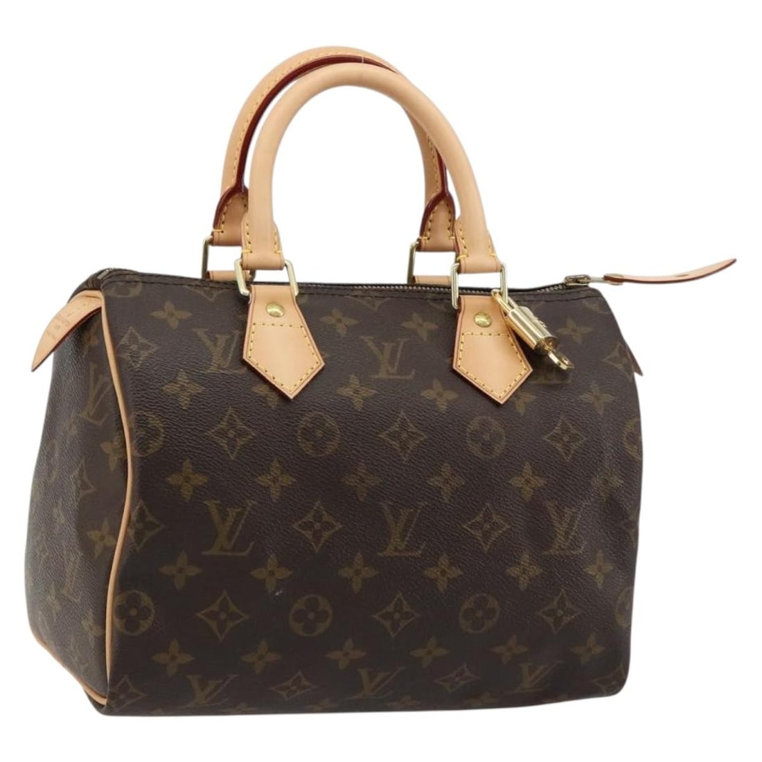 Louis Vuitton M41528 Speedy 25 Monogram Canvas Handbag: Louis Vuitton M41528 Speedy 25 Monogram Canvas Handbag Louis Vuitton Speedy 25 handbag in Monogram canvas, made in France. This women's handbag includes a dust bag, padlock, and one key. Condition is 