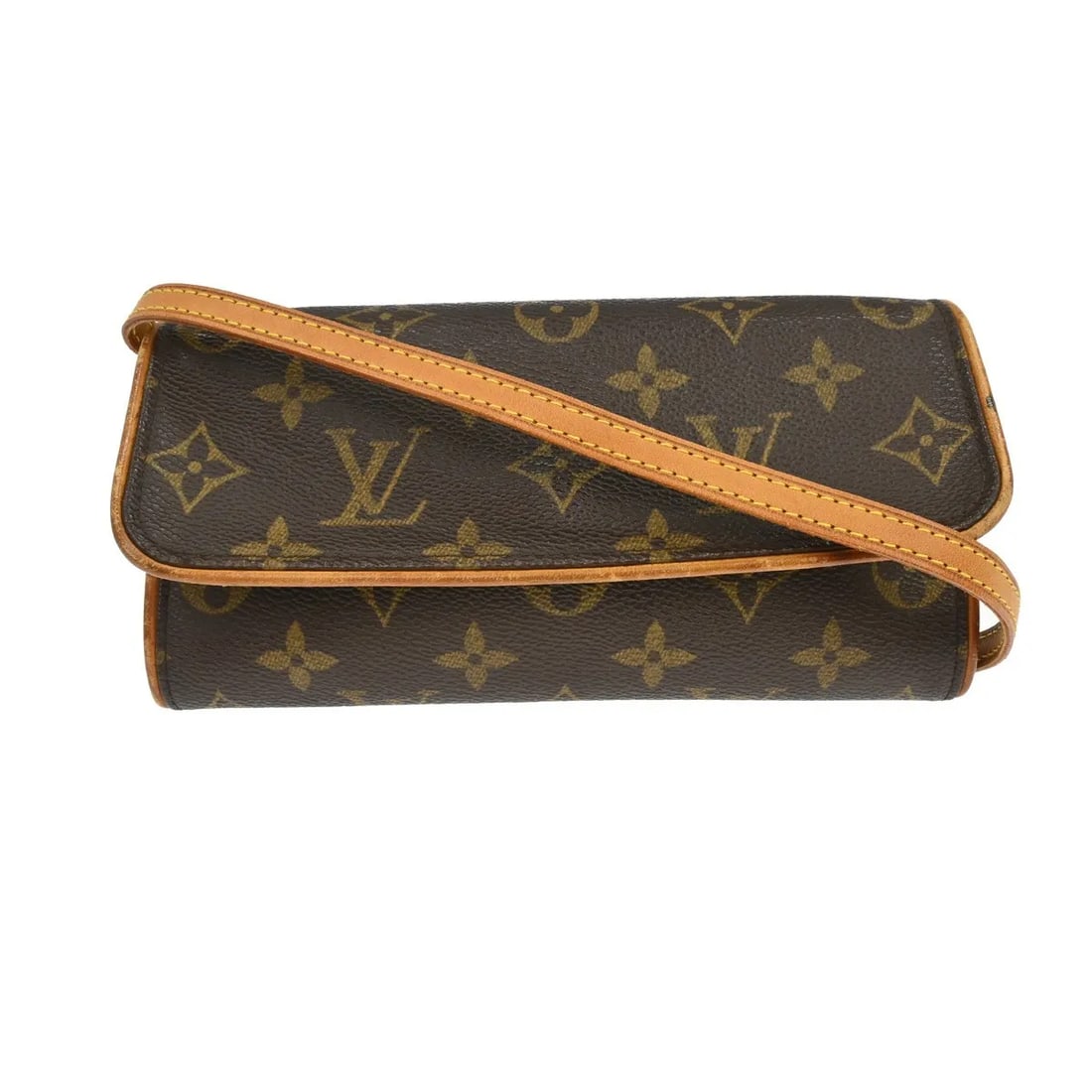 Louis Vuitton Twin shoulder bag in brown monogram canvas: Louis Vuitton Twin shoulder bag in brown monogram canvas Louis Vuitton Twin shoulder bag in brown monogram canvas. Made in Spain, this piece is presented in fair condition with visible wear throughout