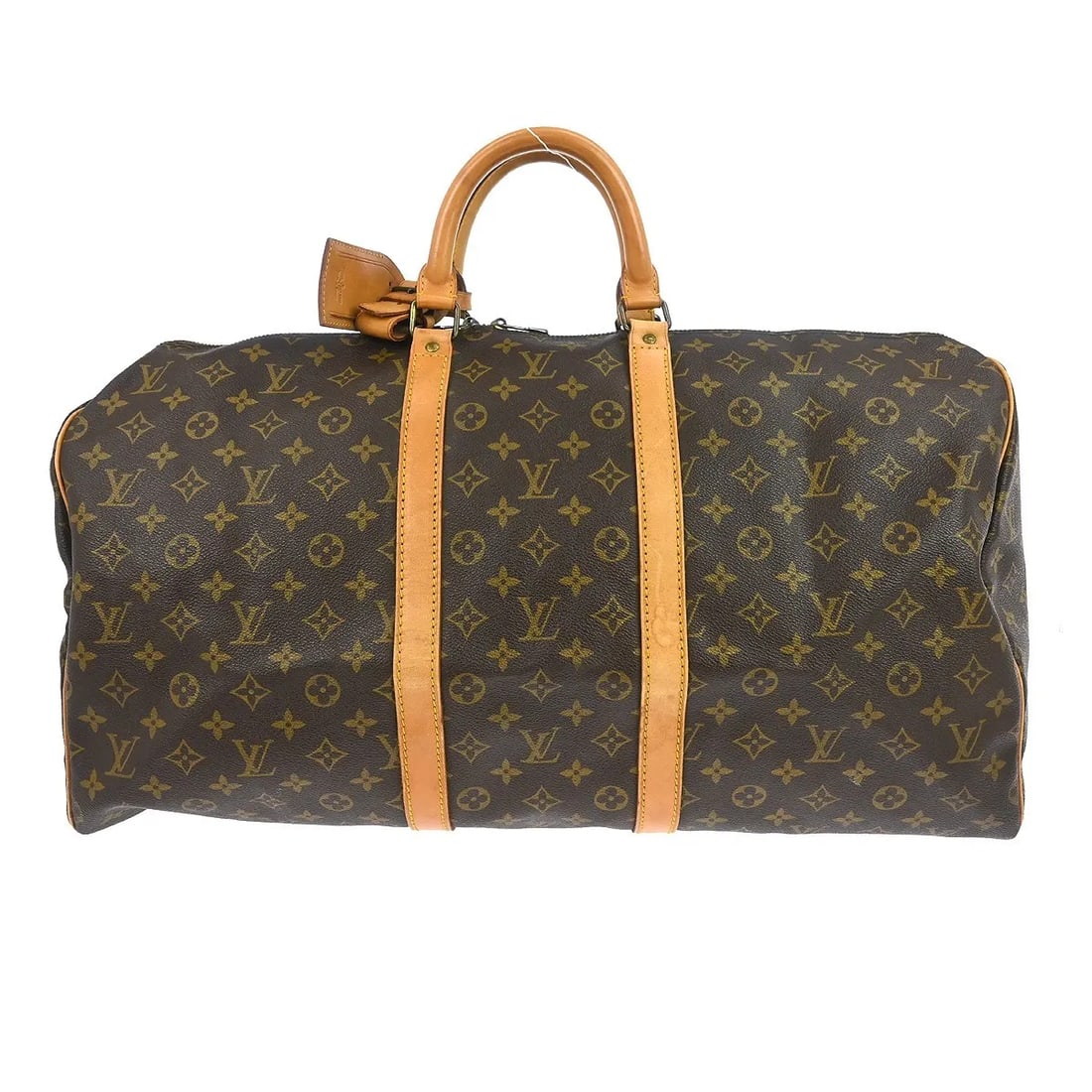 Louis Vuitton Keepall Brown Monogram Canvas Travel Bag: Louis Vuitton Keepall Brown Monogram Canvas Travel Bag Louis Vuitton Keepall in brown monogram canvas. This unisex travel bag is made in France and is presented in fair condition, with light scuffs, l