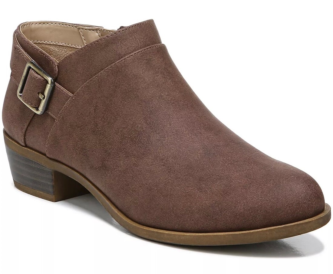 LifeStride Alexi Women's Dark Tan Suede Shooties Size 6.5 (1 of 5)