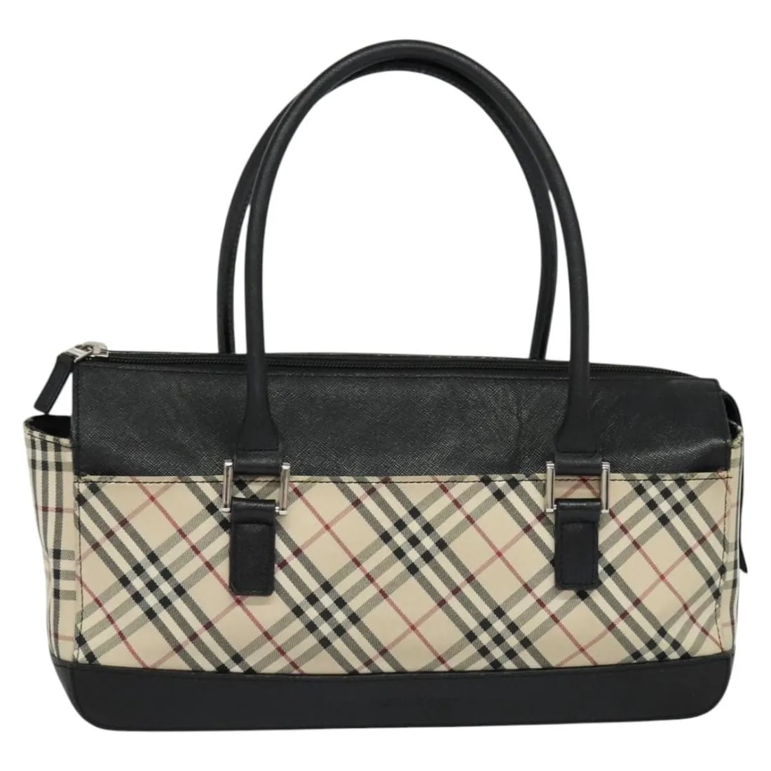 Burberry Nova Check Canvas and Leather Beige Women's Handbag (1 of 18)