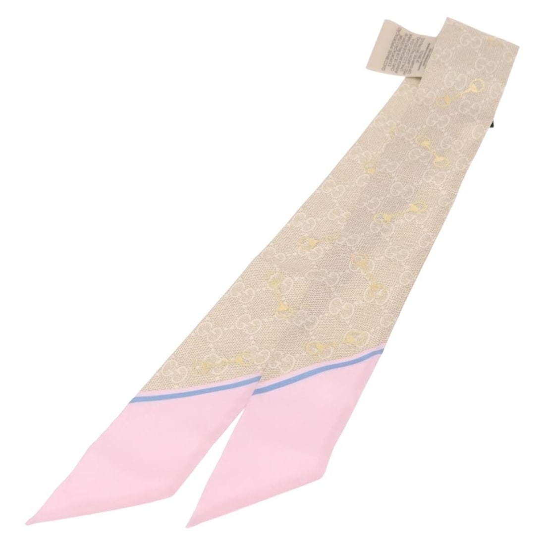 Gucci silk beige pink scarf 663719 with box: Gucci silk beige pink scarf 663719 with box This GUCCI scarf features a luxurious silk construction in a refined beige and pink color palette. Made in Italy, it measures approximately 86 cm in length 