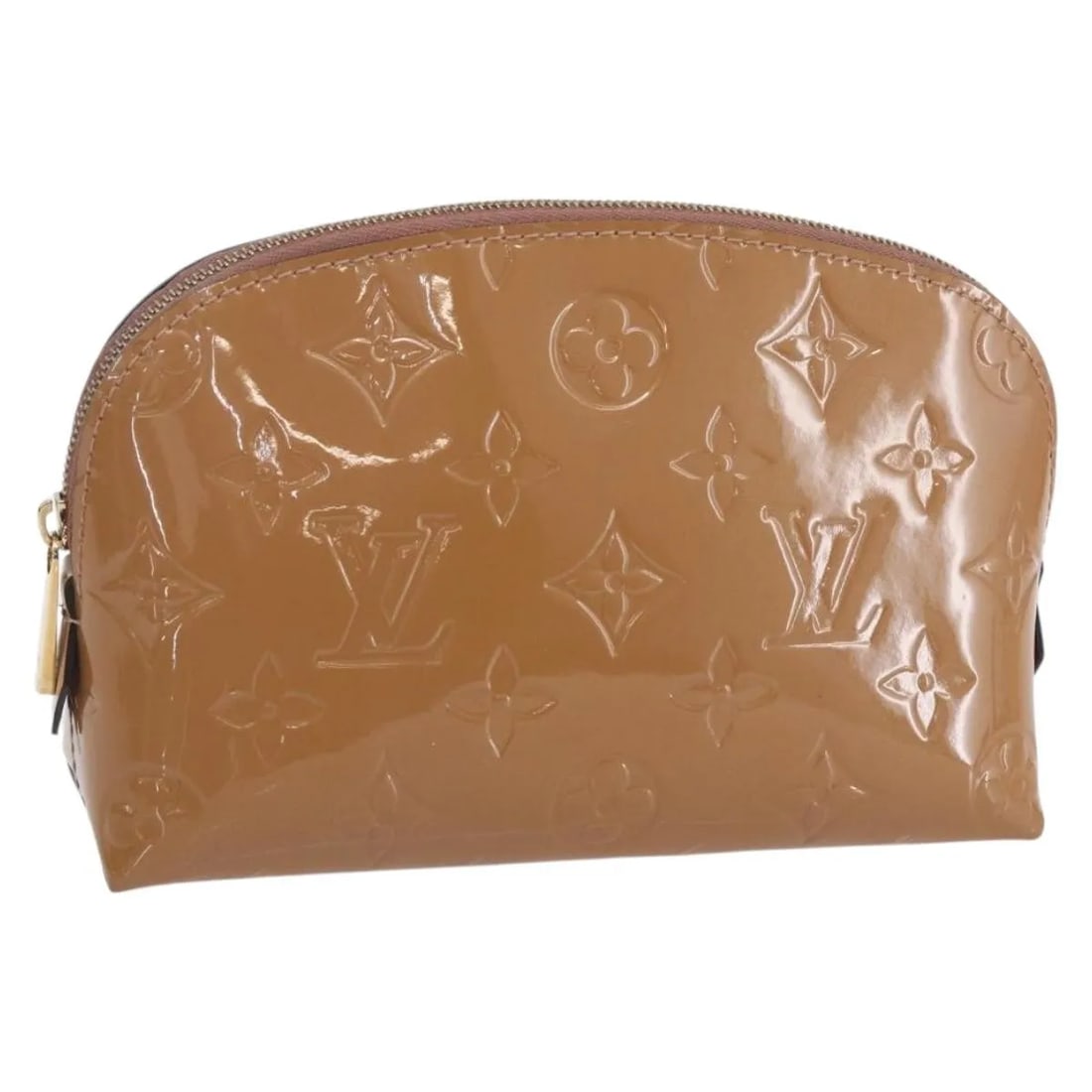 Louis Vuitton Monogram Vernis Patent Leather Cosmetic Pouch: Louis Vuitton Monogram Vernis Patent Leather Cosmetic Pouch This Louis Vuitton Cosmetic Pouch for women features the signature Monogram Vernis patent leather in brown. It is a compact and stylish acce