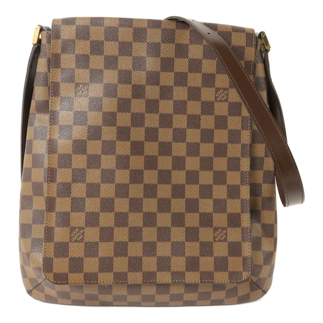 Louis Vuitton Musette Damier Brown Shoulder Bag GHW: Louis Vuitton Musette Damier Brown Shoulder Bag GHW This Louis Vuitton Musette shoulder bag features the signature Damier pattern in brown on a durable PVC coated canvas exterior. Designed for women, 
