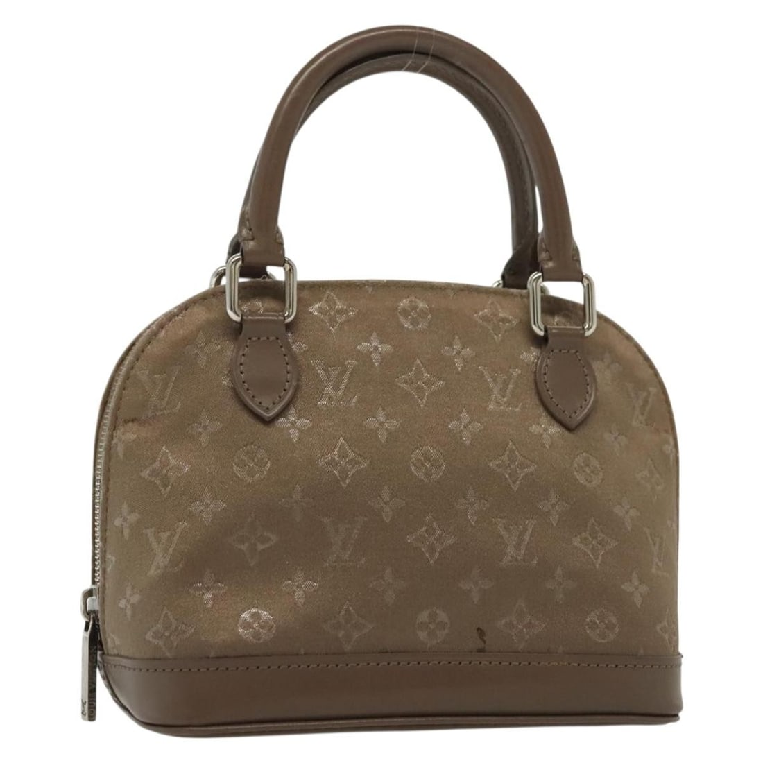 Louis Vuitton M92147 Little Alma Gray Satin Monogram Handbag: Louis Vuitton M92147 Little Alma Gray Satin Monogram Handbag Louis Vuitton Little Alma handbag in gray monogram satin with monogram canvas trim. Made in France, this women's handbag is offered without