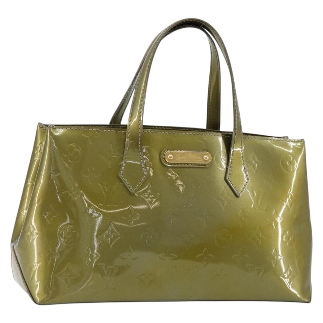Louis Vuitton Wilshire PM Monogram Vernis Patent Leather Handbag Veil Bronze (1 of 18)