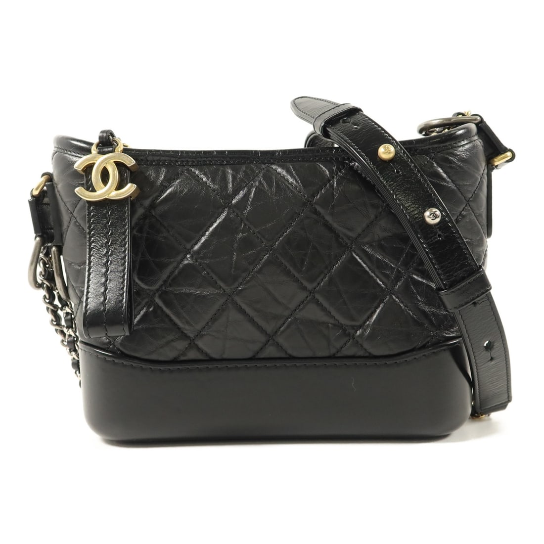 CHANEL Gabrielle black calfskin shoulder bag small (1 of 18)