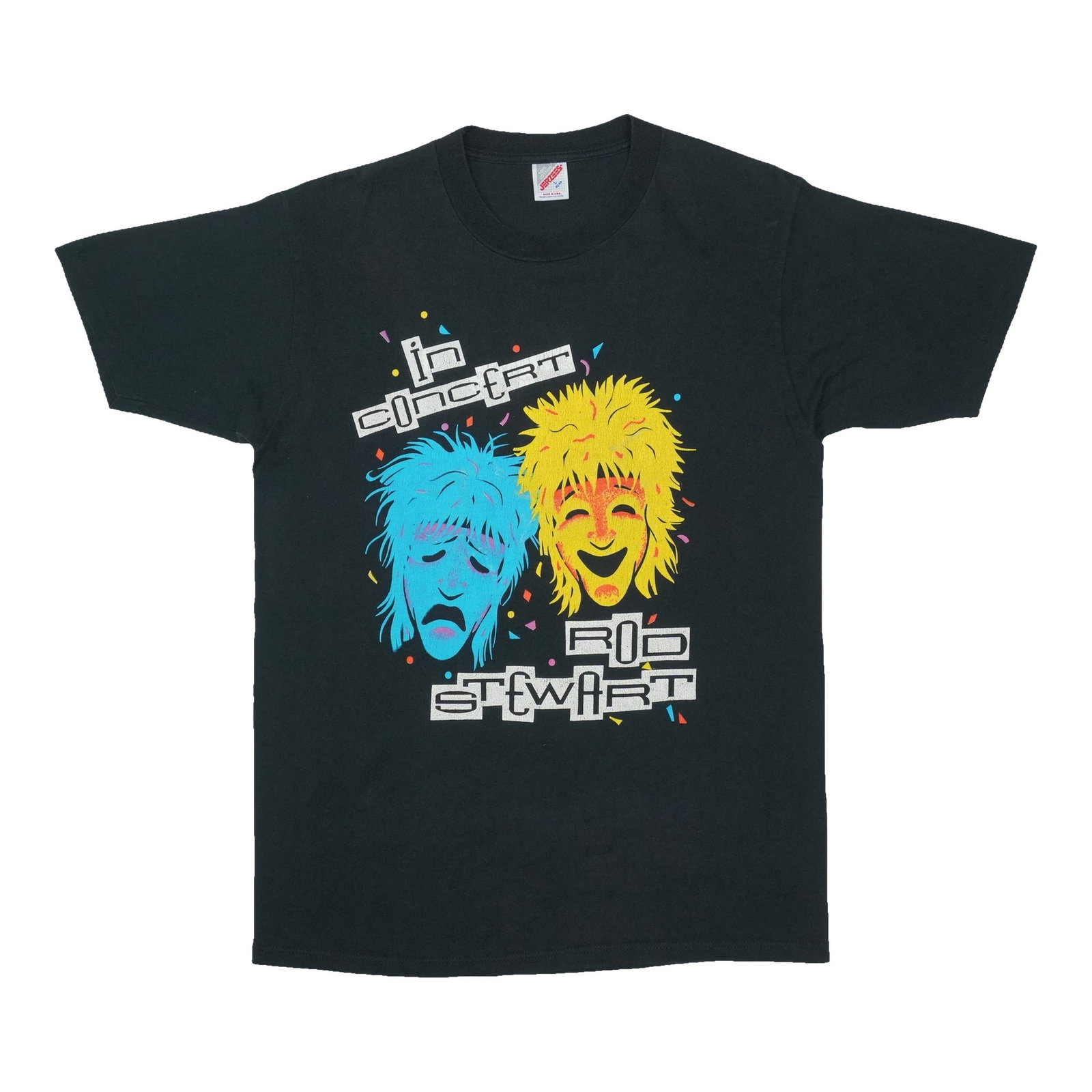 Black 1980s Rod Stewart Out Of Order cotton tour shirt (1 of 5)