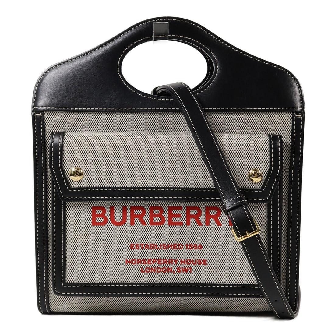 Burberry Black Canvas 2way Shoulder Bag GHW (1 of 15)