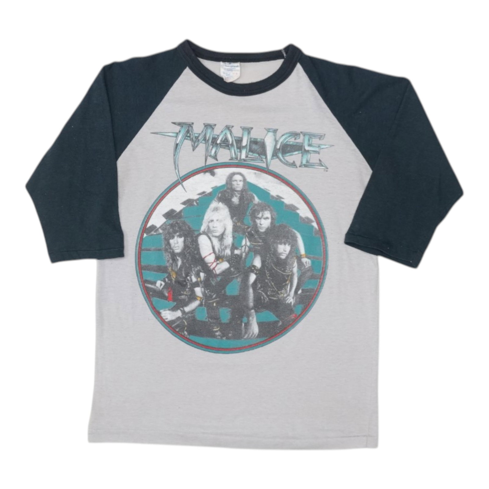 Vintage 1985 Grey Malice Unwanted Tour Jersey Shirt Medium: Vintage 1985 Grey Malice Unwanted Tour Jersey Shirt Medium This is an original vintage 1985 Malice Unwanted Tour Jersey Shirt featuring front and back graphics. Made from a 50/50 polyester and cotton 