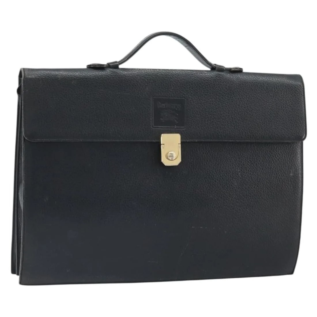 Burberry Vintage black leather bag for men: Burberry Vintage black leather bag for men Vintage Burberry leather bag in black with a structured, classic design. Made in England, this piece is in good overall condition with visible wear consisten