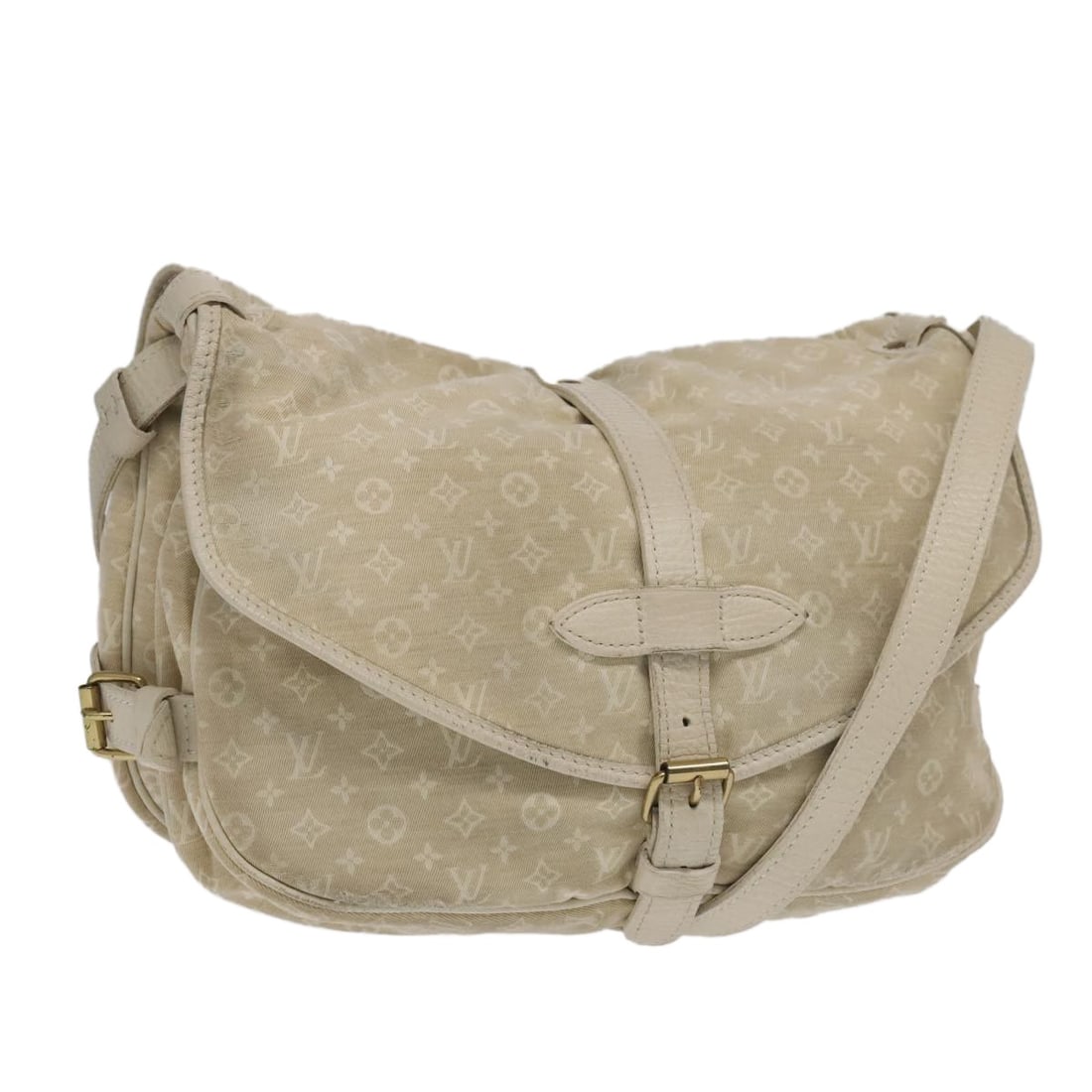 Louis Vuitton Mini Lin Saumur PM Ivory Canvas Shoulder Bag M95314 with Dust Bag (1 of 18)