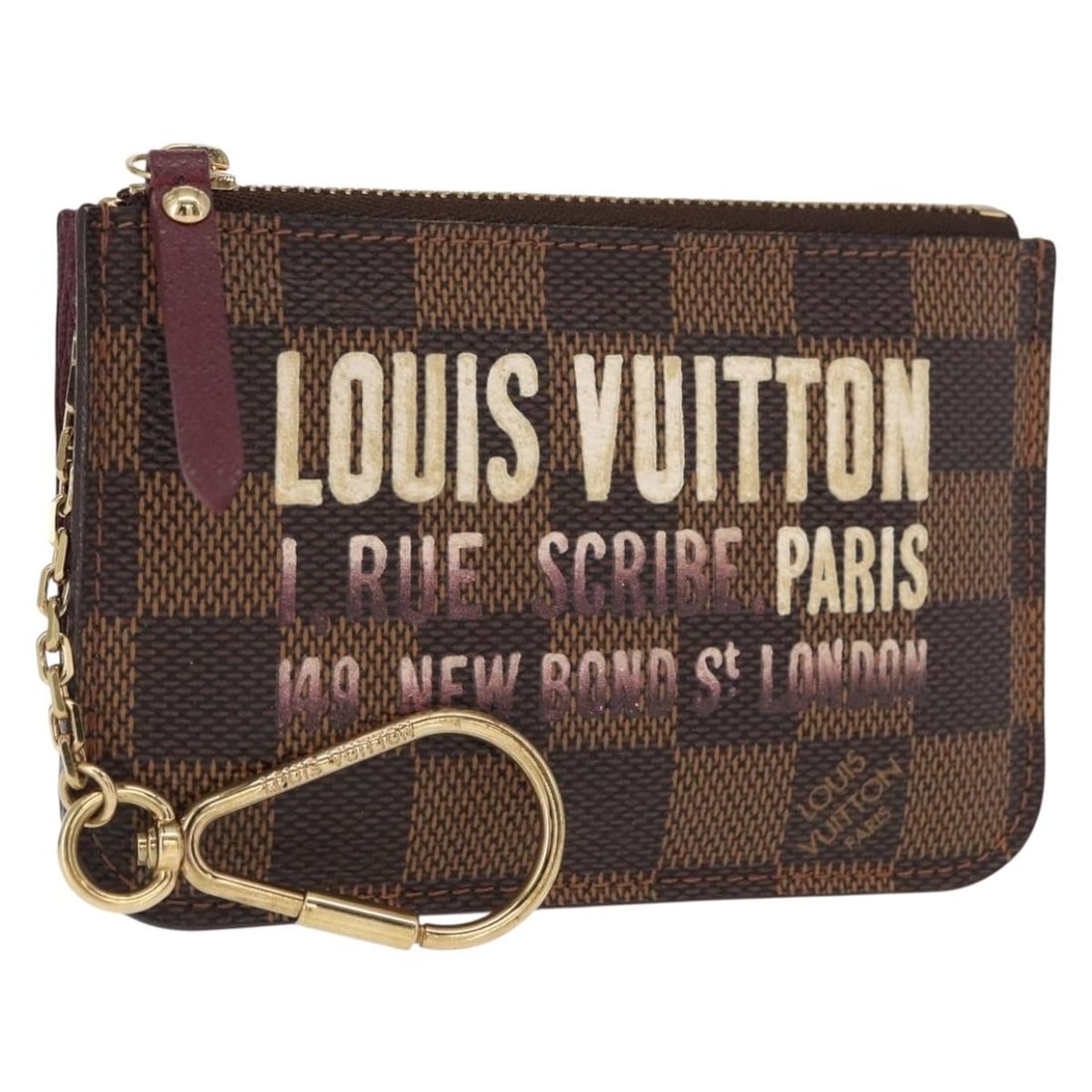Louis Vuitton N63094 Pochette Cles NM Damier Ebene coin purse: Louis Vuitton N63094 Pochette Cles NM Damier Ebene coin purse Louis Vuitton Damier Ebene Pochette Cles NM coin purse in Damier Ebene canvas. This women's coin purse is made in Spain and includes a dus