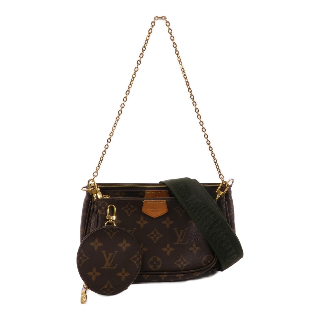 Louis Vuitton M44813 Multi Pochette 2 Way Shoulder Bag Monogram: Louis Vuitton M44813 Multi Pochette 2 Way Shoulder Bag Monogram Louis Vuitton Multi Pochette Accessoires 2-way shoulder bag in Monogram coated canvas. This women's bag is made in France and shows reas