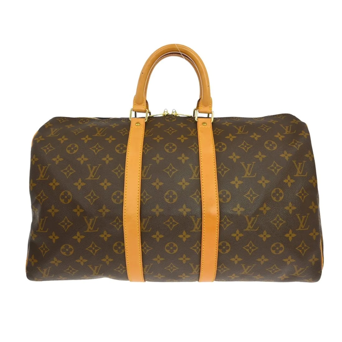 Louis Vuitton Keepall Monogram Canvas Travel Bag 45cm x 27cm x 20cm: Louis Vuitton Keepall Monogram Canvas Travel Bag 45cm x 27cm x 20cm This Louis Vuitton Keepall Bag features the iconic monogram canvas design in brown. Designed for unisex use, it offers ample space f
