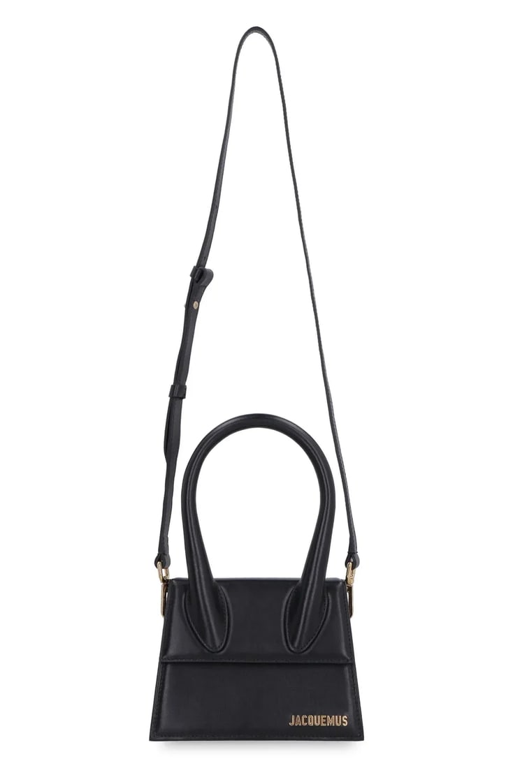 Black Leather Jacquemus Le Chiquito Moyen Handbag 18.5x13.5x8.5cm (1 of 1)