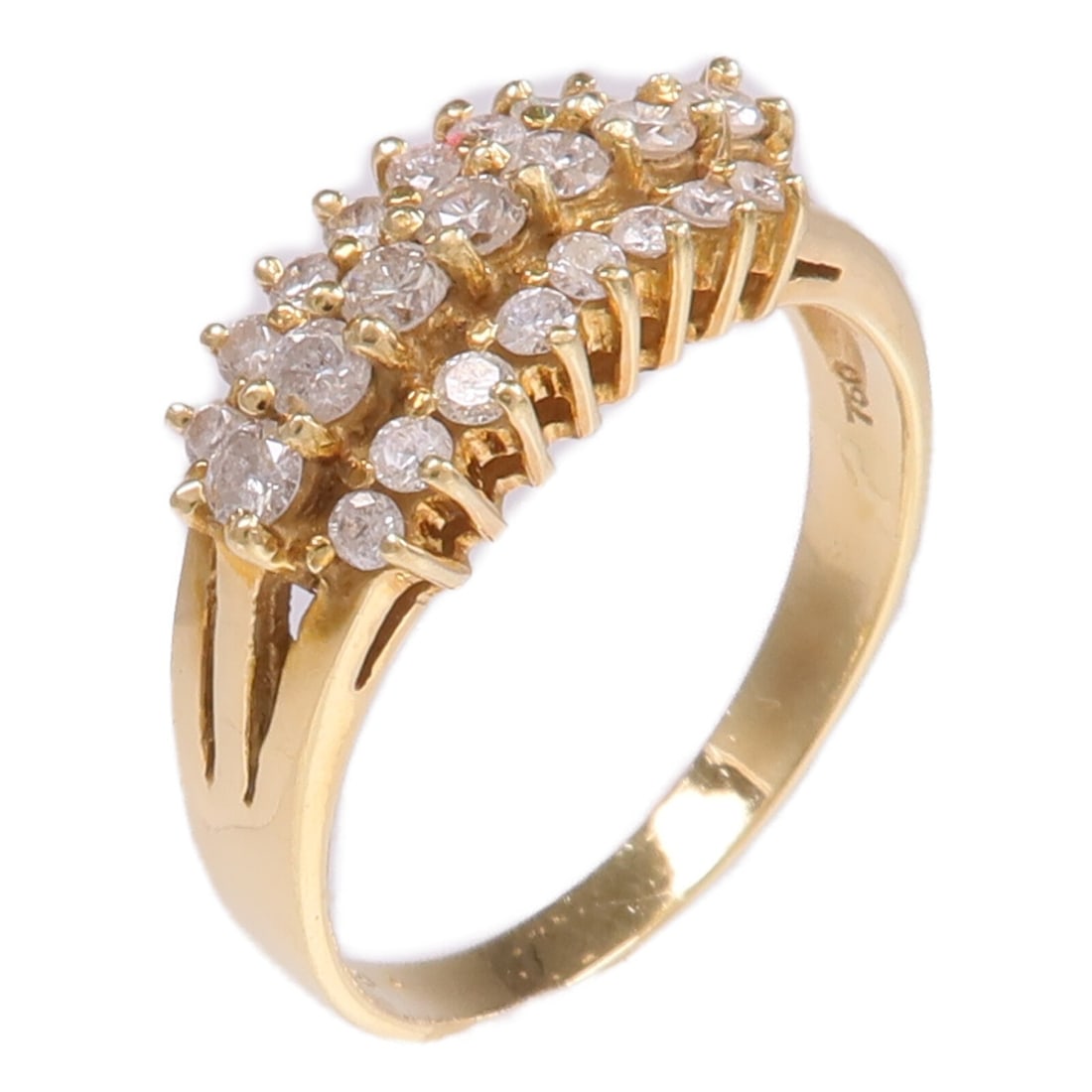 18K Yellow Gold Diamond Women's Ring Size 6.75 Clear Stone: 18K Yellow Gold Diamond Women's Ring Size 6.75 Clear Stone This elegant women's ring features a clear diamond set in 18K yellow gold. Designed in a classic style, it is sized at US 6.75 and is crafted