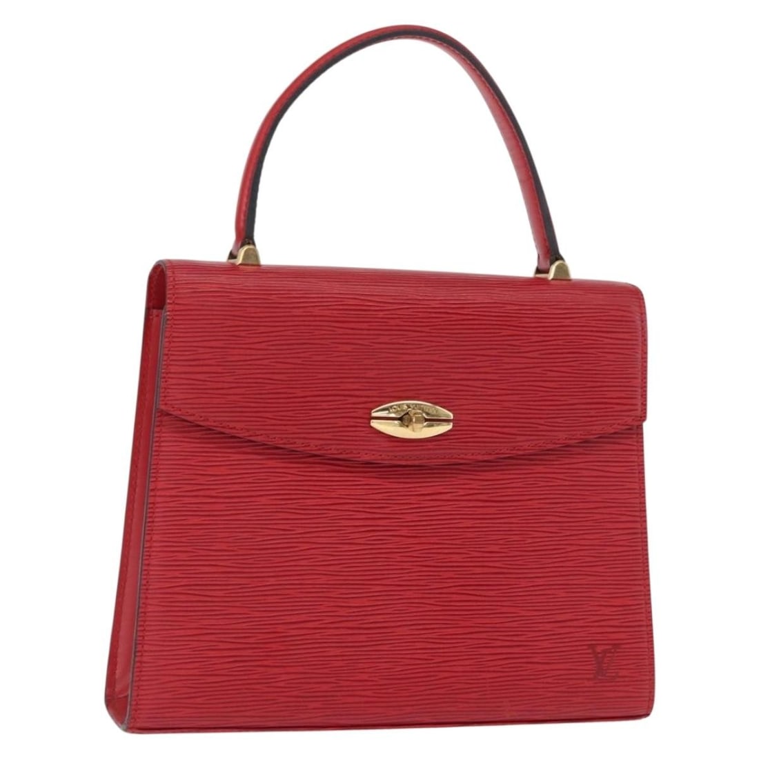 Louis Vuitton Malesherbes Red Epi Leather M52377 Handbag France: Louis Vuitton Malesherbes Red Epi Leather M52377 Handbag France This Louis Vuitton Epi Malesherbes handbag is crafted from red Epi leather and features a structured silhouette. Designed with a top han