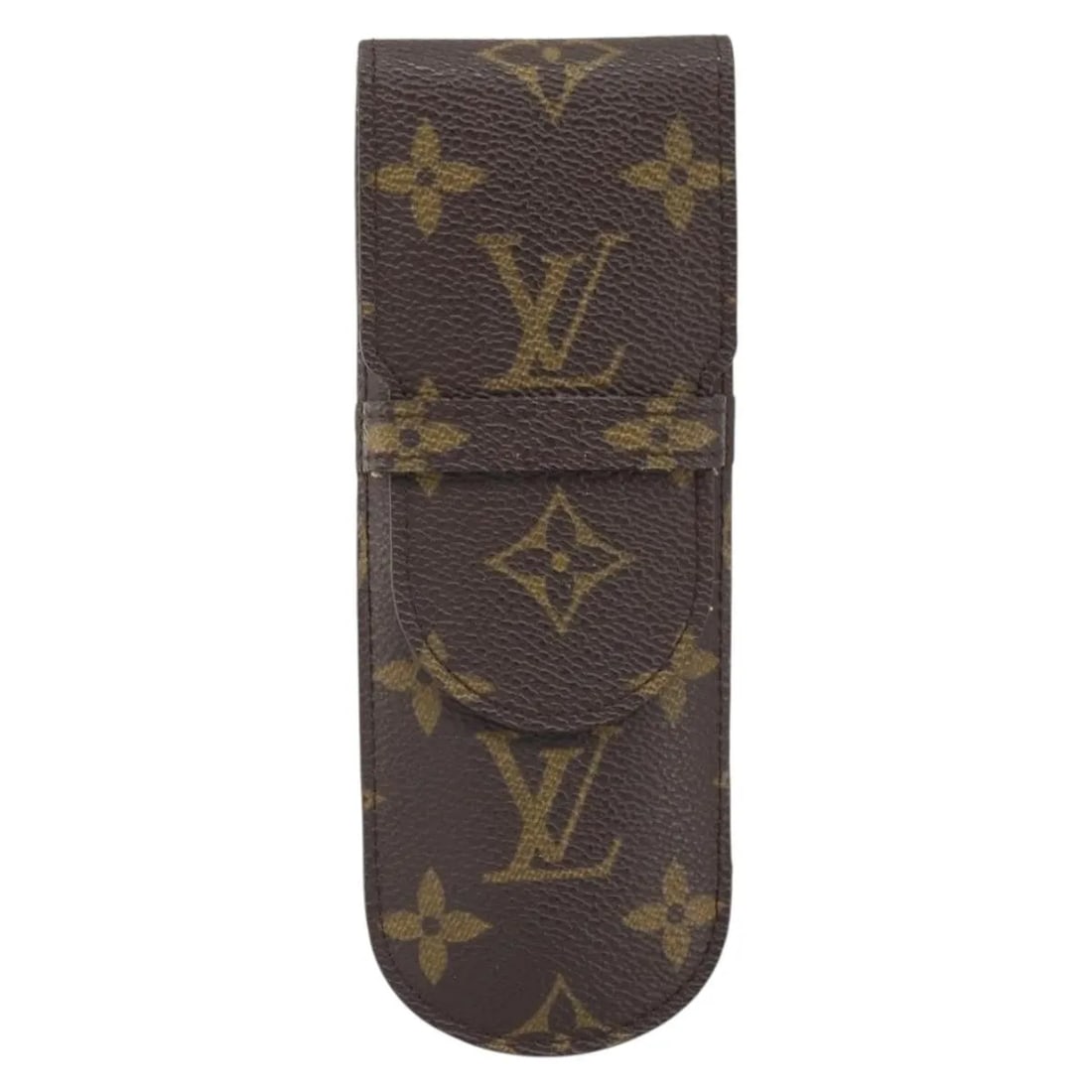 Louis Vuitton brown canvas Etui a stylo pen holder from Spain: Louis Vuitton brown canvas Etui a stylo pen holder from Spain This Louis Vuitton Etui a stylo is crafted from brown canvas and is designed for female users. The item features some surface rubbing and 