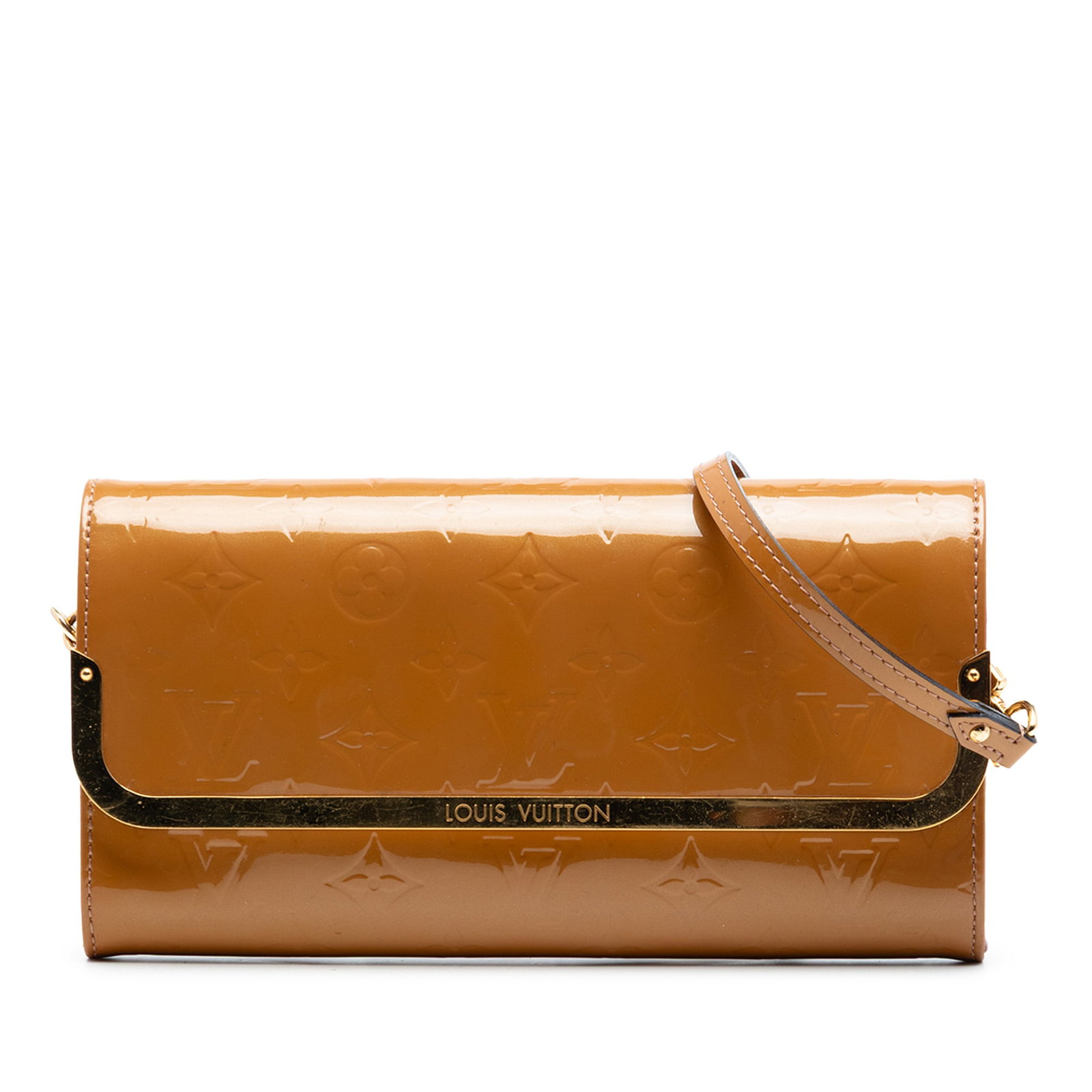 Louis Vuitton Rossmore MM Monogram Vernis Brown Leather Bag: Louis Vuitton Rossmore MM Monogram Vernis Brown Leather Bag The Louis Vuitton Monogram Vernis Rossmore MM features a vernis leather body with a glossy finish, a flat leather strap, a front flap closur