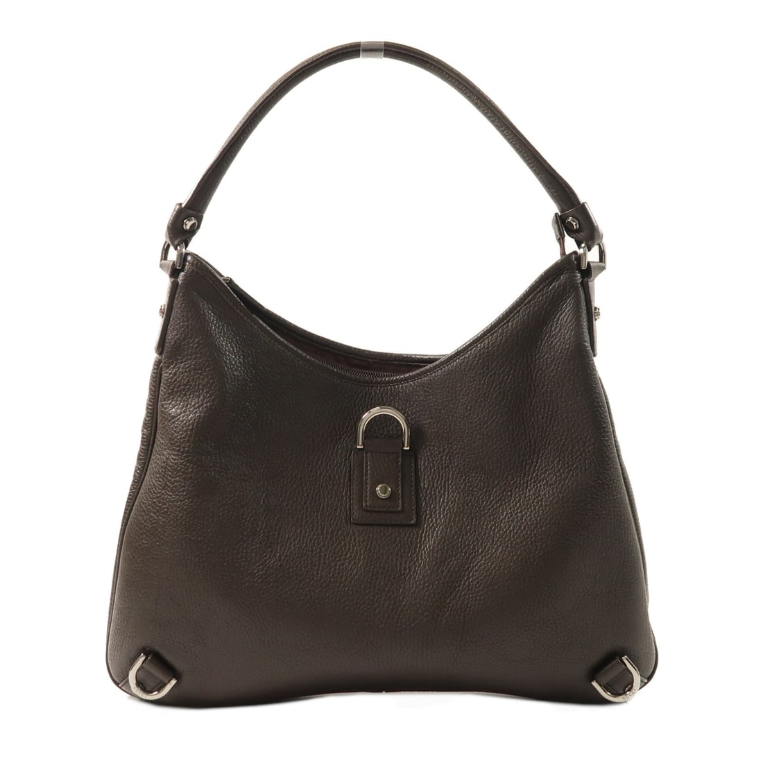 Brown Calfskin GUCCI GG Silver Hardware 268636 Shoulder Bag: Brown Calfskin GUCCI GG Silver Hardware 268636 Shoulder Bag This Gucci GG shoulder bag is crafted from brown calfskin leather and features silver-tone hardware. Made in Italy, it offers a sleek and ti