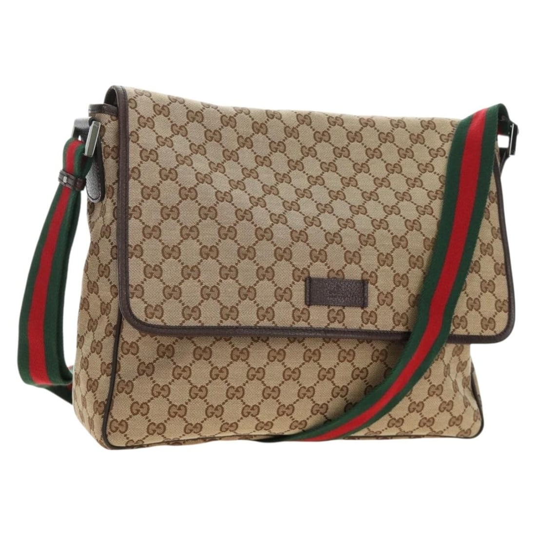 Gucci 23302 GG Canvas Shoulder Bag Beige Silver Web Sherry Line: Gucci 23302 GG Canvas Shoulder Bag Beige Silver Web Sherry Line Gucci shoulder bag from the GG Canvas Web Sherry Line in beige and silver. Made in Italy, this women's bag includes a dust bag and featu