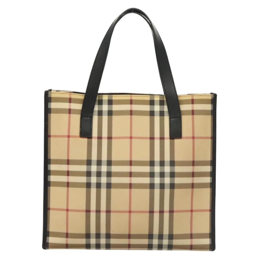 Burberry Nova Check Canvas Tote Bag Beige Italy 28cm: Burberry Nova Check Canvas Tote Bag Beige Italy 28cm This Burberry Nova Check Tote features the signature beige canvas with the iconic check pattern, designed for female users. Made in Italy, the tote