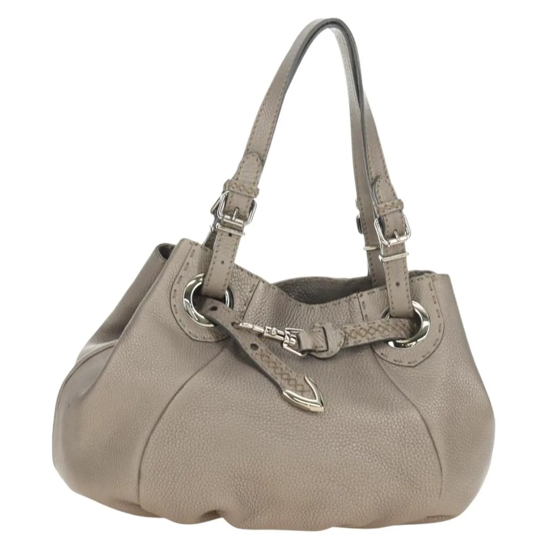 Fendi Selleria Pomodorino gray leather handbag (1 of 18)