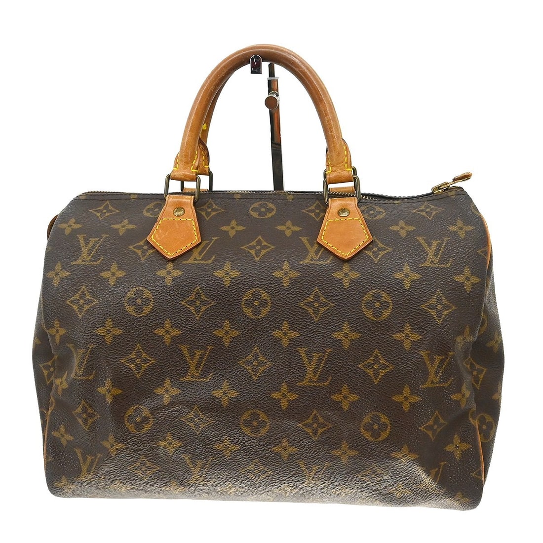 Louis Vuitton Speedy 30 Monogram Canvas Satchel M41526: Louis Vuitton Speedy 30 Monogram Canvas Satchel M41526 Vintage Louis Vuitton Speedy 30 handbag in Monogram canvas with leather double handles and a zip-top closure. This satchel-style bag features a b