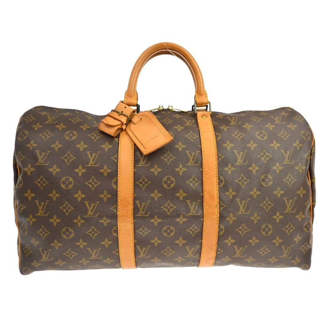 Louis Vuitton Keepall Monogram Canvas Travel Bag Brown: Louis Vuitton Keepall Monogram Canvas Travel Bag Brown Louis Vuitton Keepall in brown monogram canvas with a unisex design. Made in France, this bag is presented in fair condition with visible signs o
