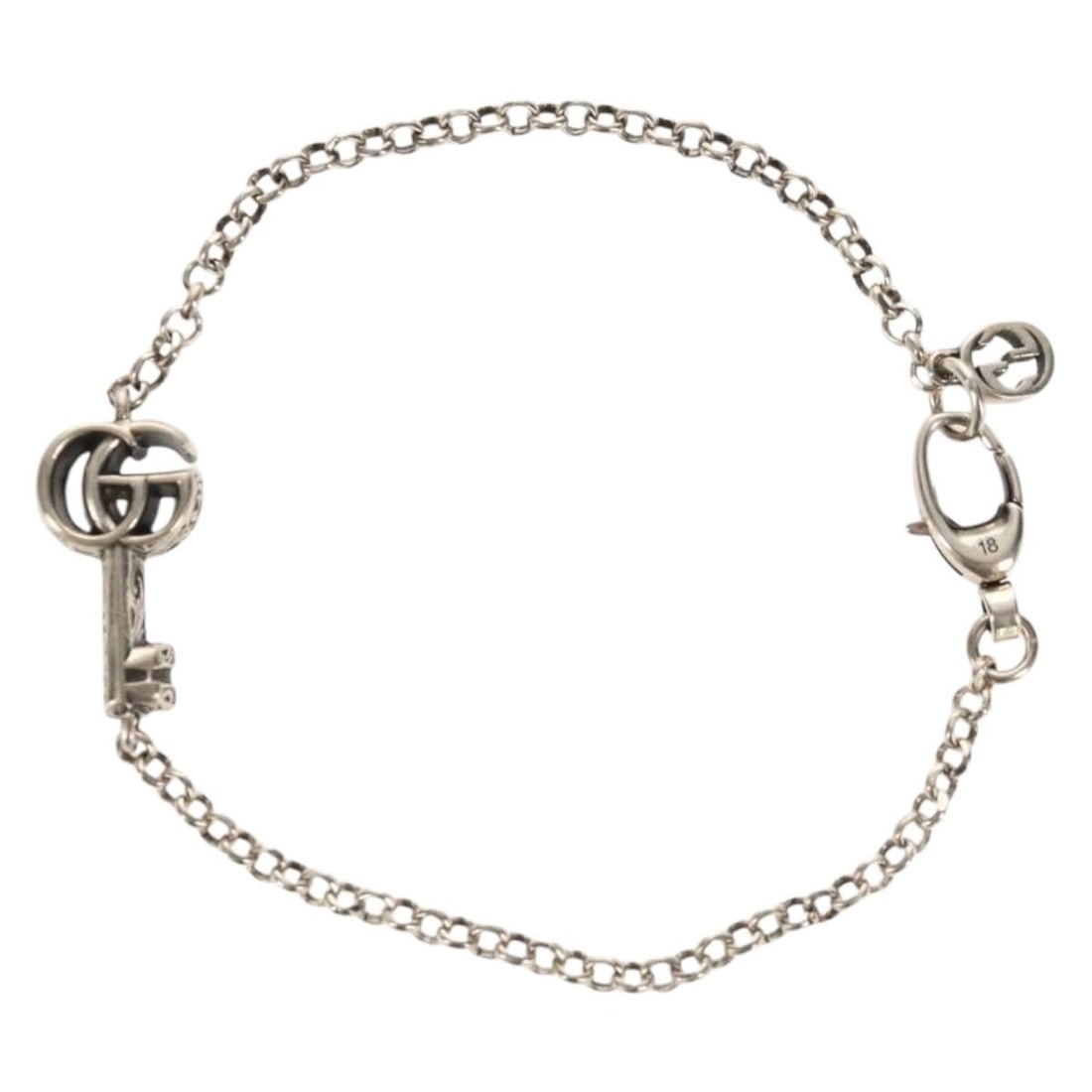 Gucci Arabesque Ag925 Silver Bracelet with Box Dust Bag: Gucci Arabesque Ag925 Silver Bracelet with Box Dust Bag Authentic Gucci Arabesque bracelet in Ag925 silver with a polished silver-tone look. Made in Italy, this women's bracelet includes the dust bag 
