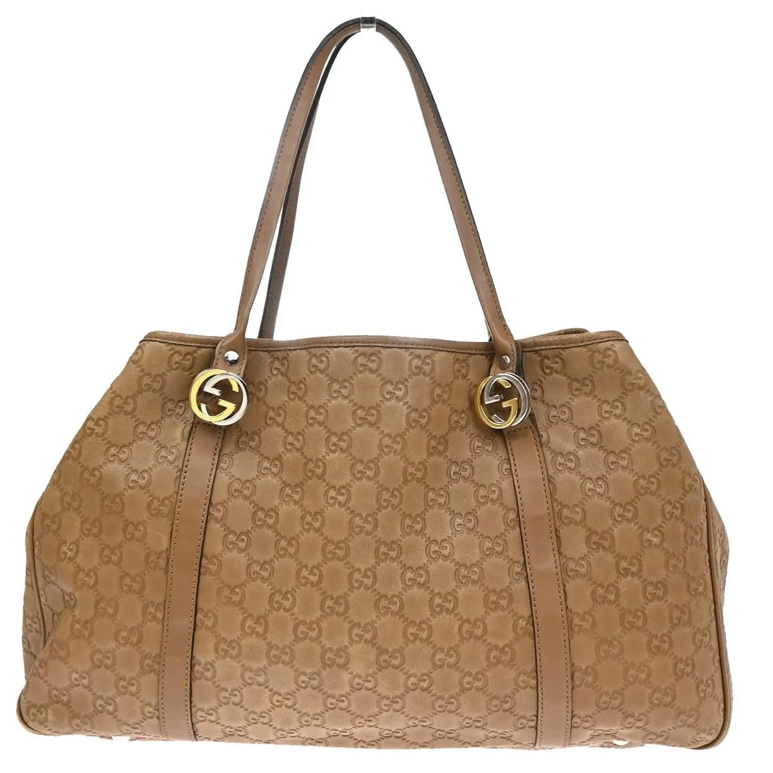 Gucci Twins Tote Brown Leather Handbag (1 of 18)