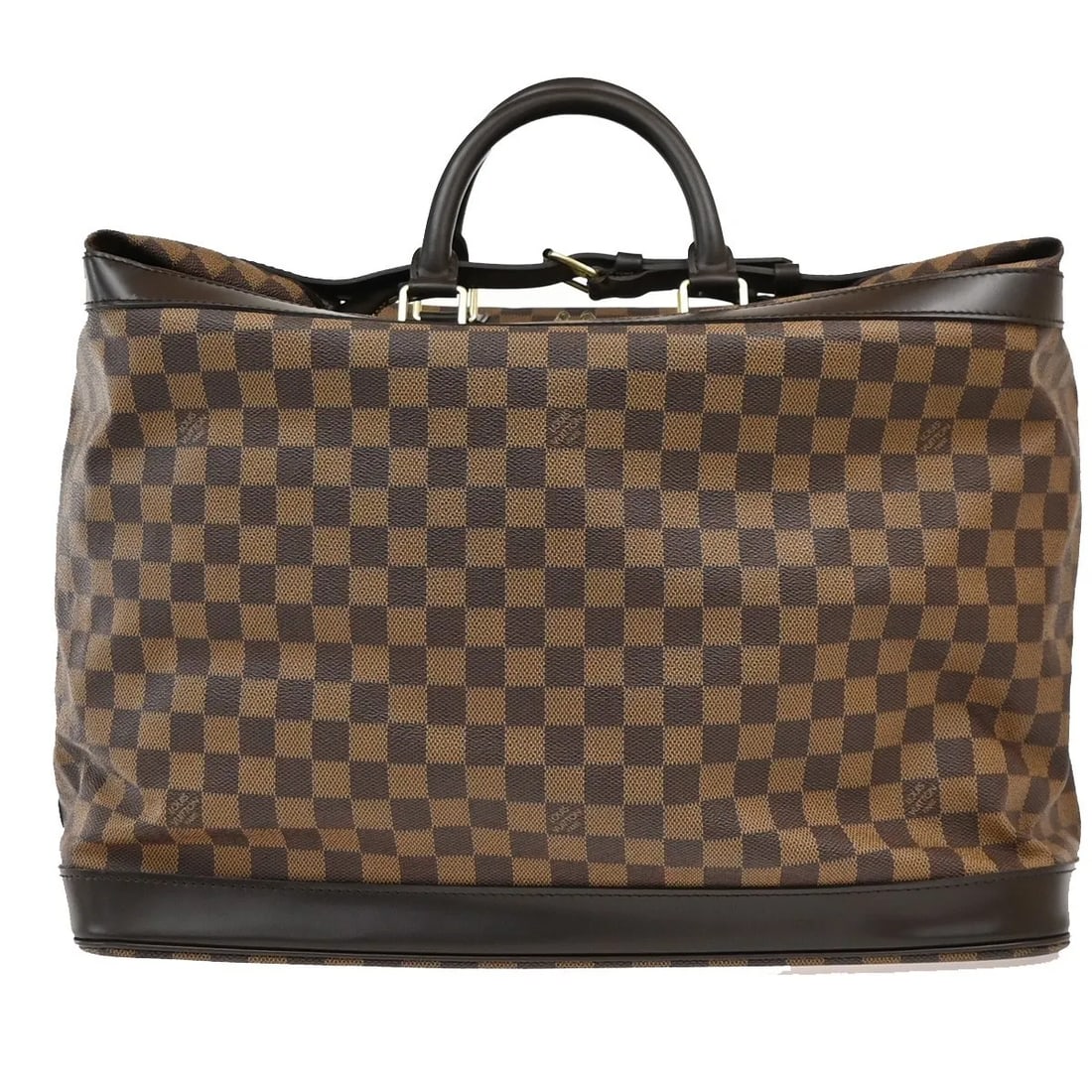 Louis Vuitton Grimaud Brown Canvas Travel Bag: Louis Vuitton Grimaud Brown Canvas Travel Bag Louis Vuitton Grimaud in brown canvas. This unisex bag is in very good condition with visible wear, including scuffs, dirt, stains, and scratches to the e