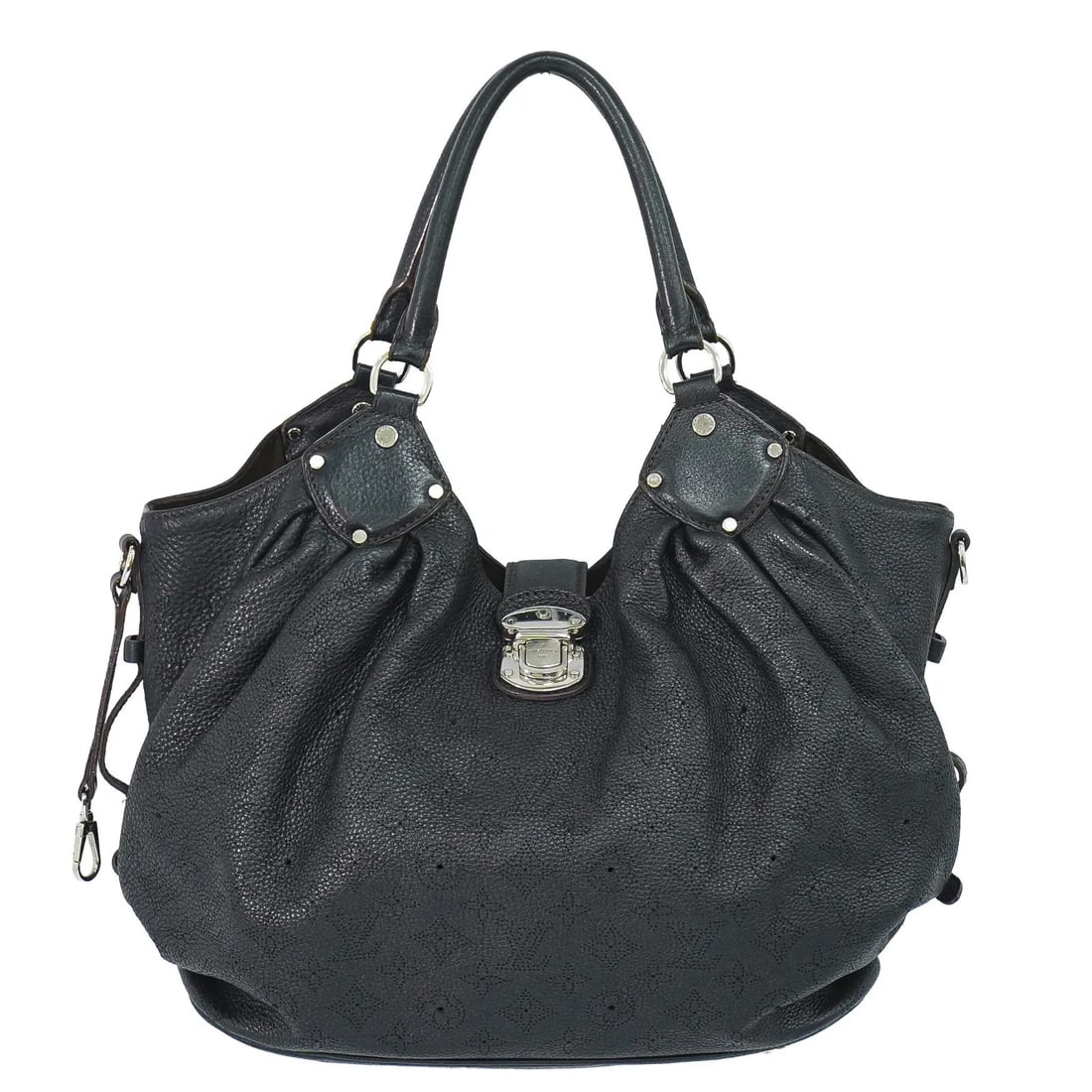 Louis Vuitton L Hobo Black Leather Handbag: Louis Vuitton L Hobo Black Leather Handbag Louis Vuitton L Hobo handbag in black leather. This women's bag is made in France and is presented in good condition, with light wear, light marks, and light