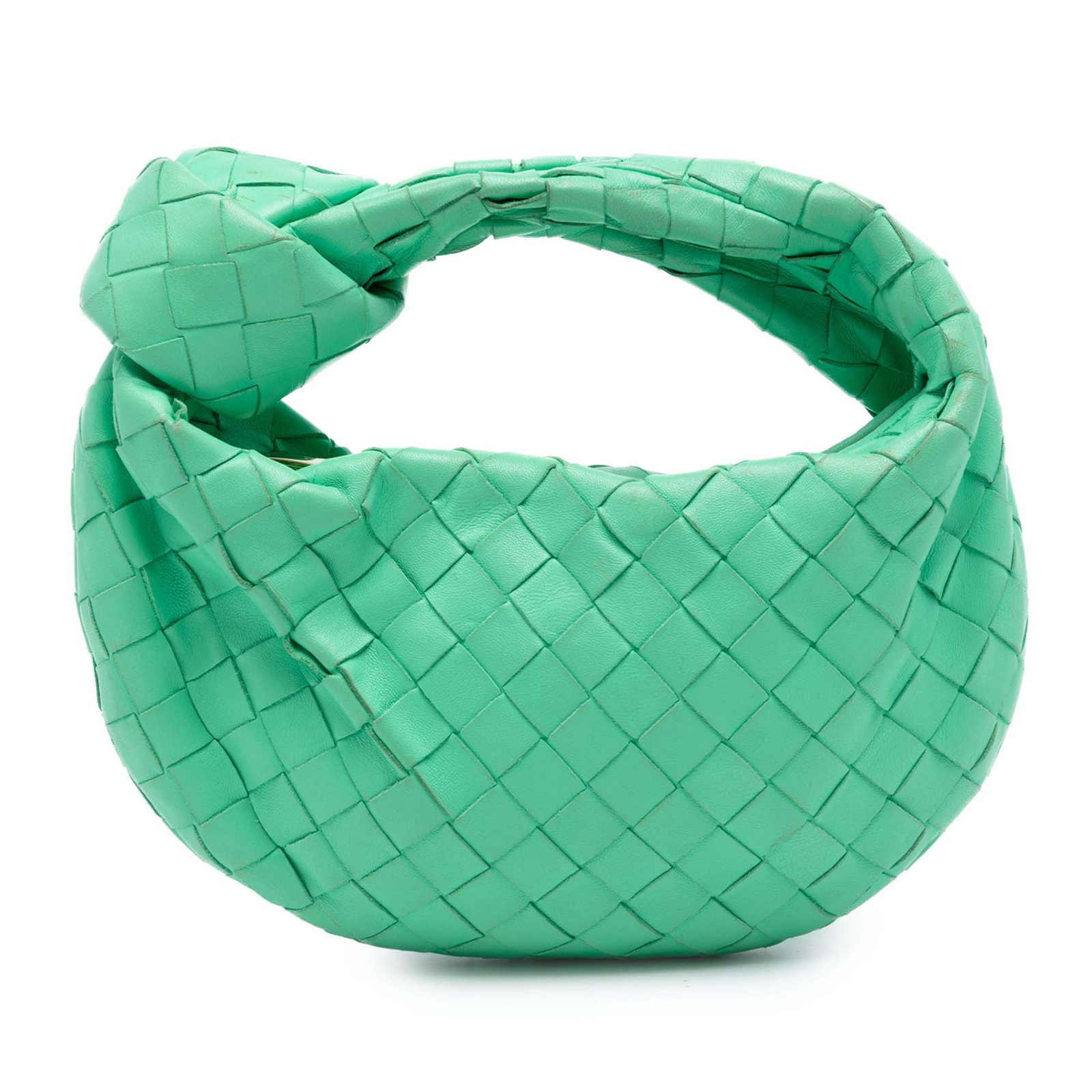 Bottega Veneta Jodie Mini Nappa Intrecciato Leather Bag: Bottega Veneta Jodie Mini Nappa Intrecciato Leather Bag This Bottega Veneta Mini Nappa Intrecciato Jodie bag features the brand's signature woven leather design and a knotted leather shoulder strap. T