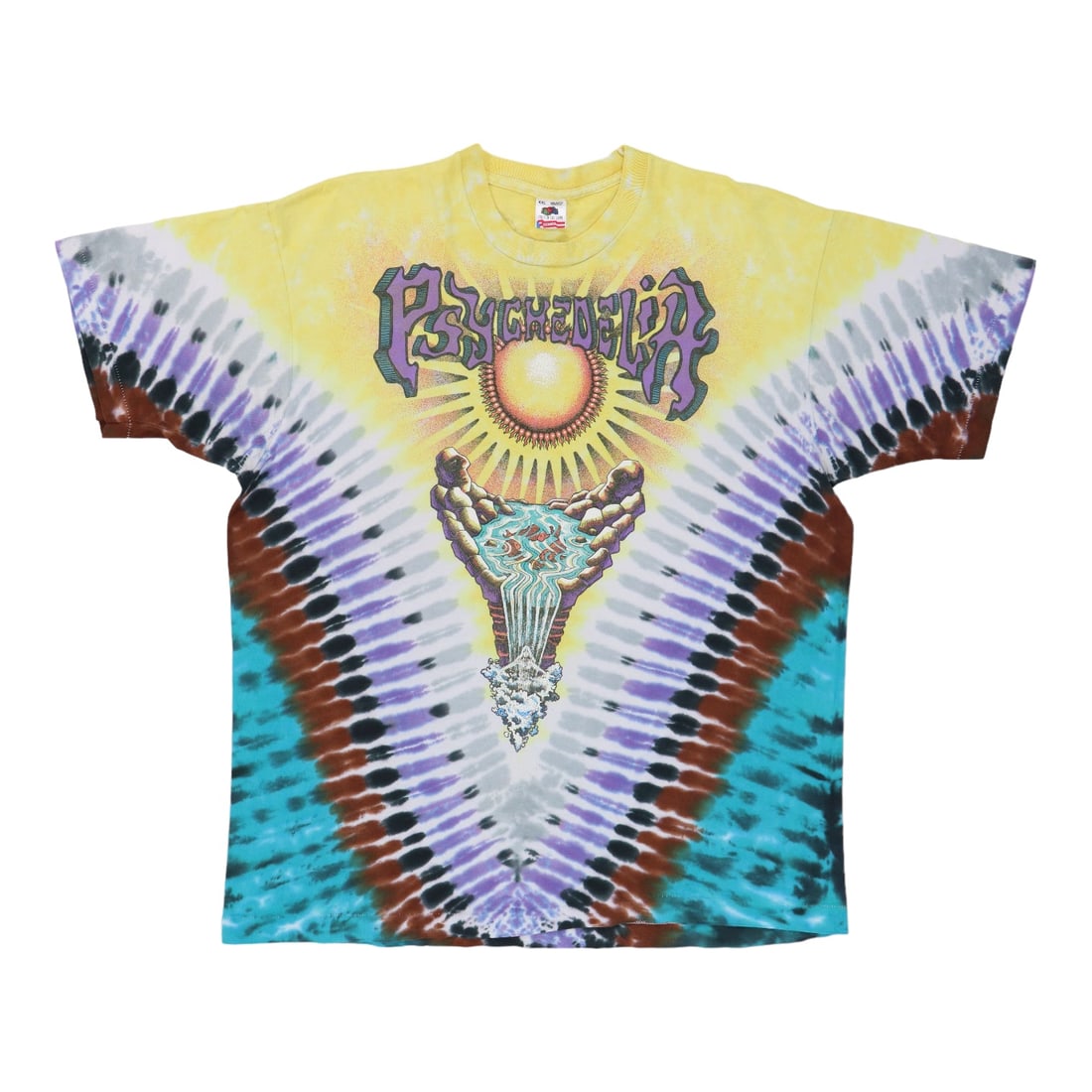 Vintage 1991 Liquid Blue Psychedelia Tie Dye Cotton Shirt XXL: Vintage 1991 Liquid Blue Psychedelia Tie Dye Cotton Shirt XXL This is an original vintage 1991 Psychedelia Liquid Blue tie dye shirt featuring vibrant front and back graphics. Made from 100% cotton, t