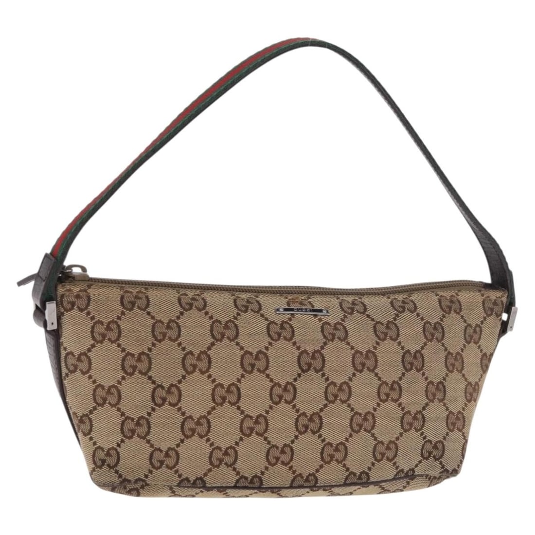 GUCCI 141809 Sherry Line GG Canvas Hand Bag Beige Silver: GUCCI 141809 Sherry Line GG Canvas Hand Bag Beige Silver Gucci Sherry Line handbag in beige and silver GG canvas. This women's bag includes a dust bag and shows reasonable wear consistent with a B ran
