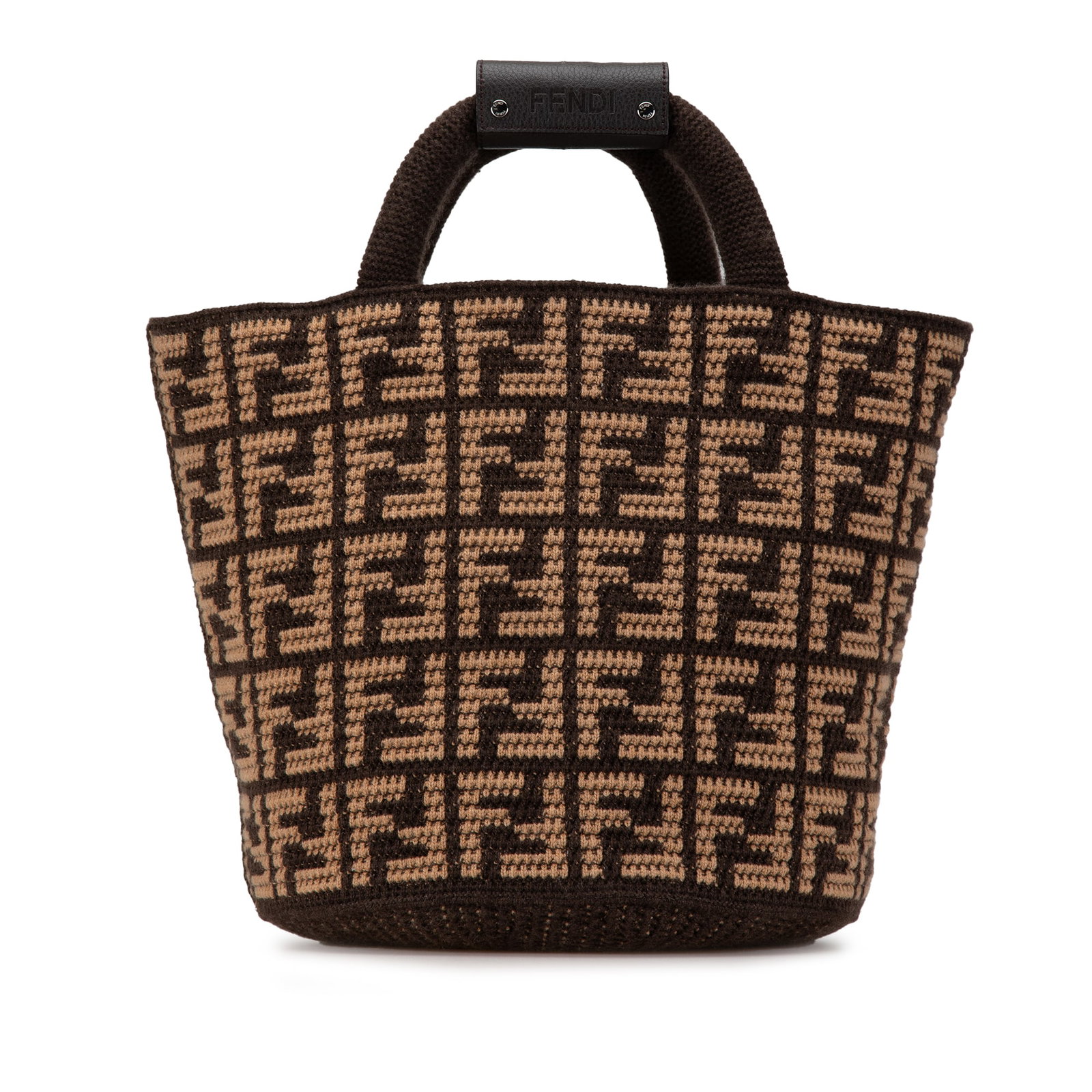 Fendi Zucca Brown Cashmere Tote Bag (1 of 7)