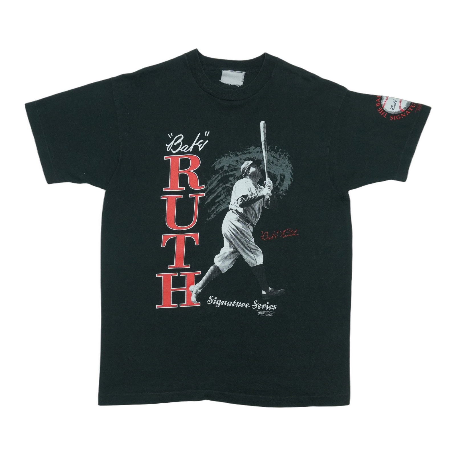 Vintage 1994 Black Cotton Babe Ruth Graphic Shirt (1 of 7)