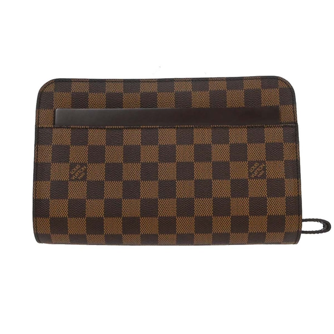 Louis Vuitton Saint Louis Damier Canvas Clutch N51993 Brown: Louis Vuitton Saint Louis Damier Canvas Clutch N51993 Brown Louis Vuitton Saint Louis clutch bag in Damier canvas and leather with a brown Ebene finish. This women's medium clutch features a zip closu