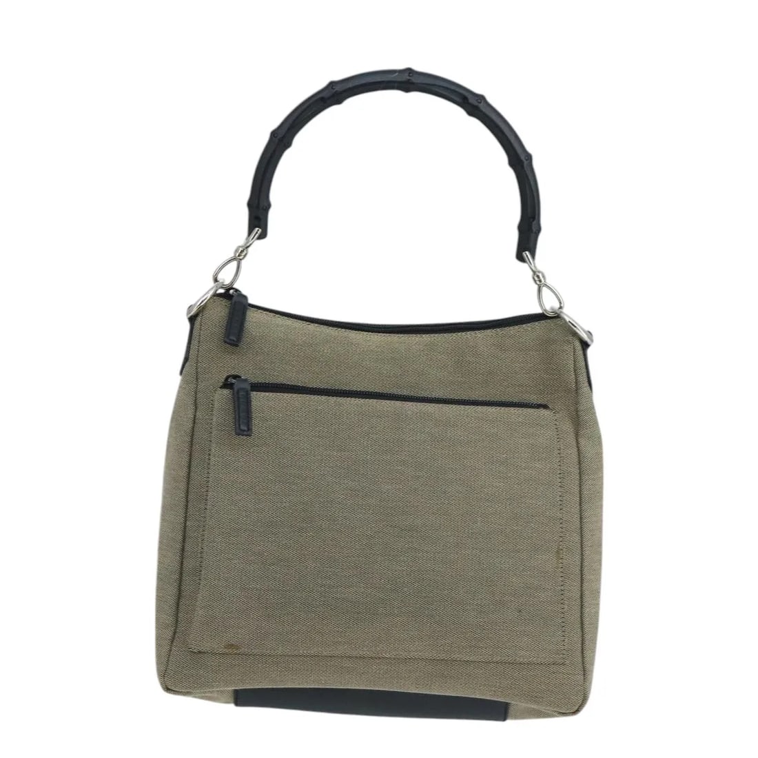 Gucci Beige Canvas Vintage Bamboo Shoulder Purse Italy: Gucci Beige Canvas Vintage Bamboo Shoulder Purse Italy This Gucci vintage bamboo shoulder bag features a beige canvas exterior with signature bamboo detailing. Designed for women, it offers a spacious