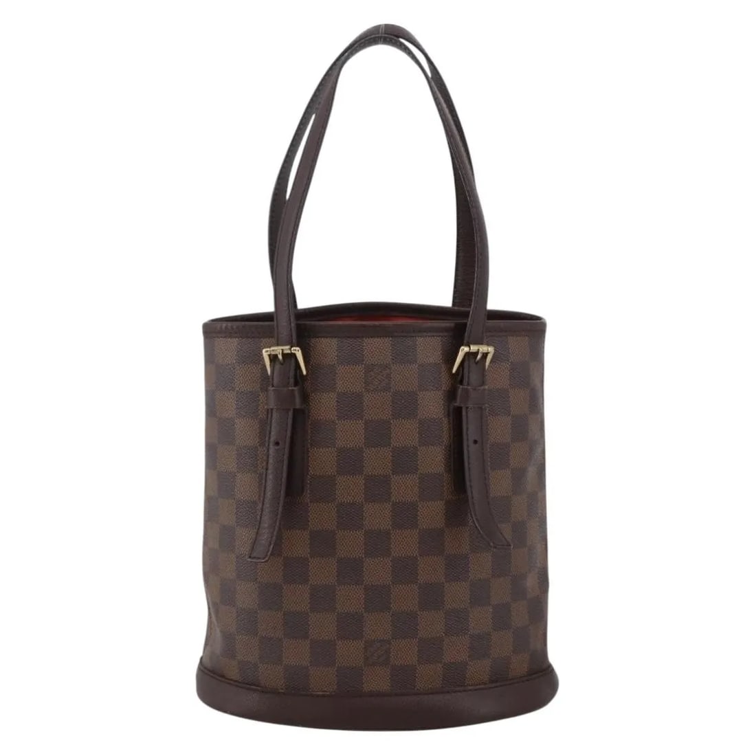 Louis Vuitton Marais Brown Damier Canvas Bucket Handbag France: Louis Vuitton Marais Brown Damier Canvas Bucket Handbag France The Louis Vuitton Marais Bucket Bag in Damier canvas is designed for women and features a classic brown color. This bag showcases a bucke