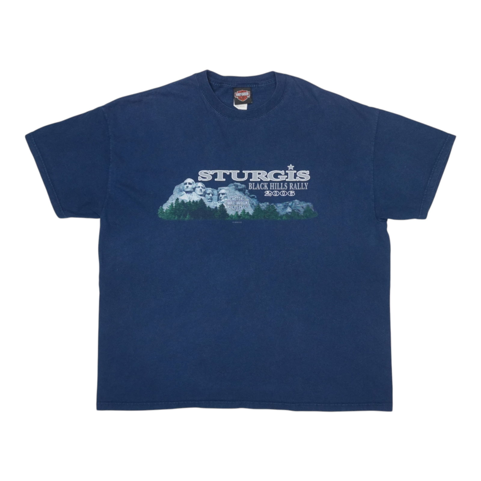 Vintage 2006 Sturgis Blue Cotton Shirt with Harley Davidson Graphics XXL (1 of 6)