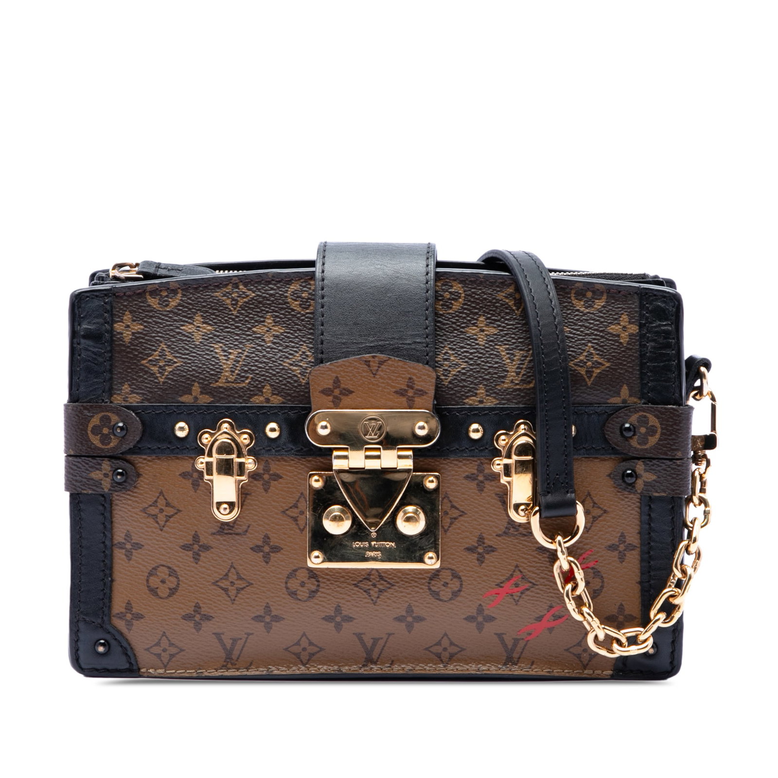 Louis Vuitton Trunk Clutch in Reverse Monogram Canvas (1 of 7)