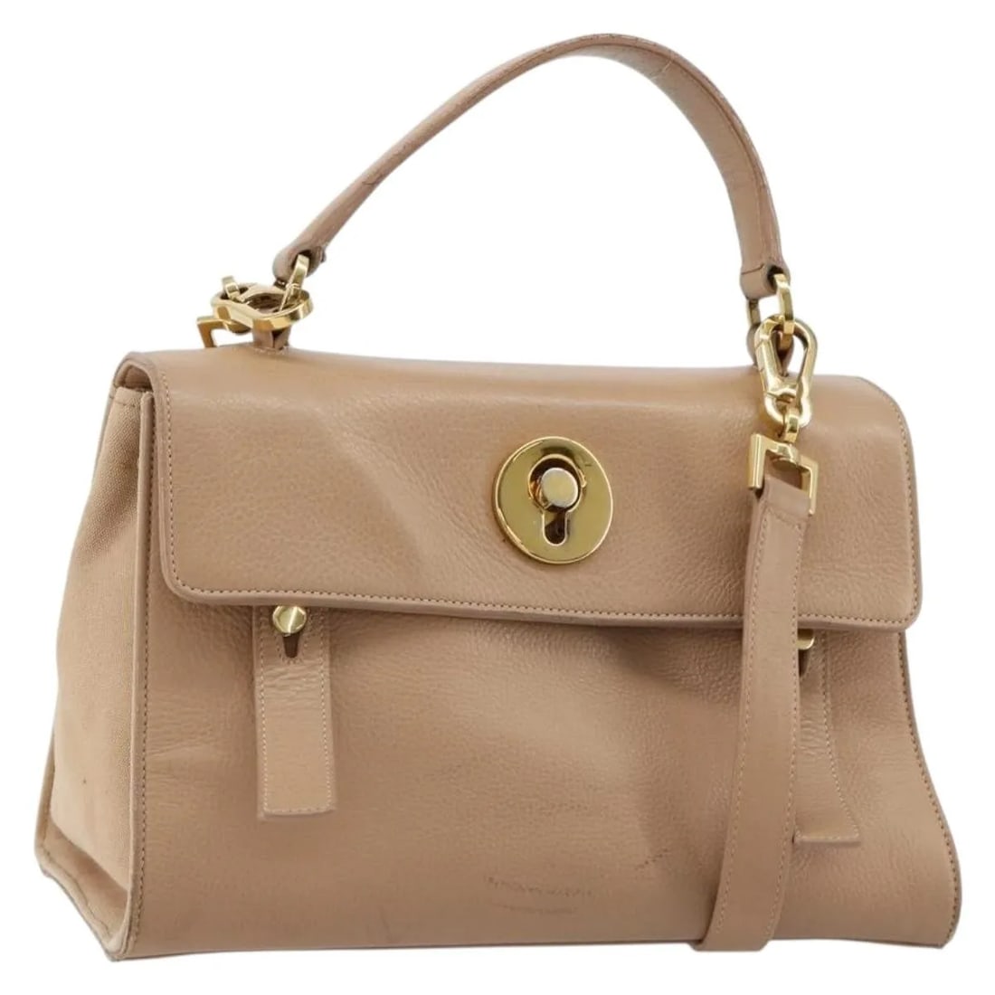 Saint Laurent Muse Two beige leather handbag (1 of 18)