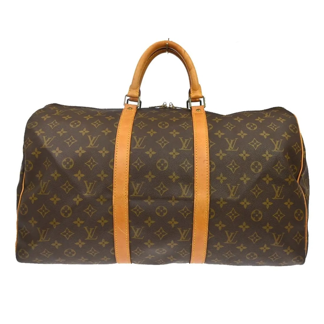 Louis Vuitton Keepall Brown Monogram Canvas Travel Bag: Louis Vuitton Keepall Brown Monogram Canvas Travel Bag Louis Vuitton Keepall in brown monogram canvas. This unisex travel bag is made in France and remains a classic silhouette, presented here in fair