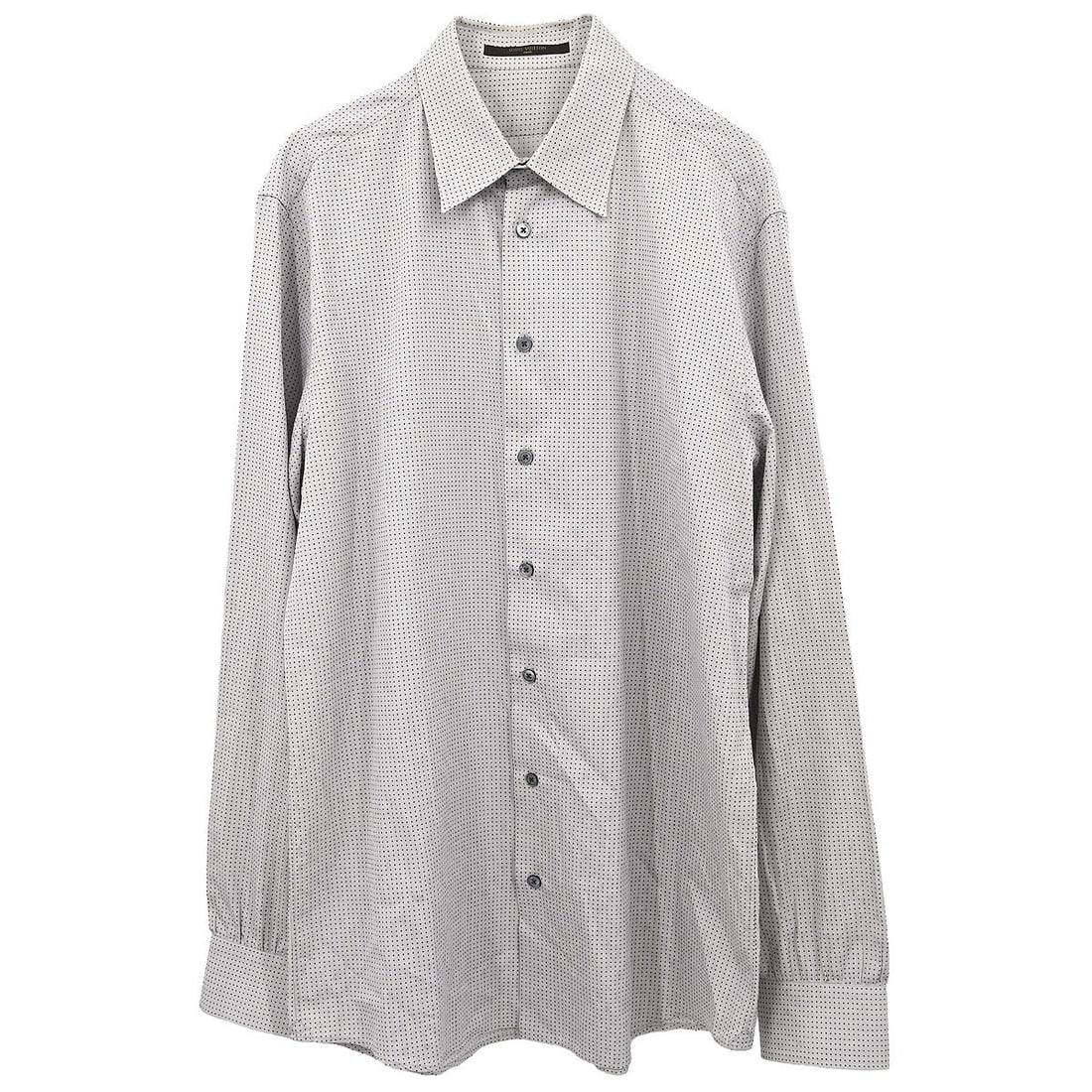Womens Gray Collared Blouse Size L Louis Vuitton Italy (1 of 16)