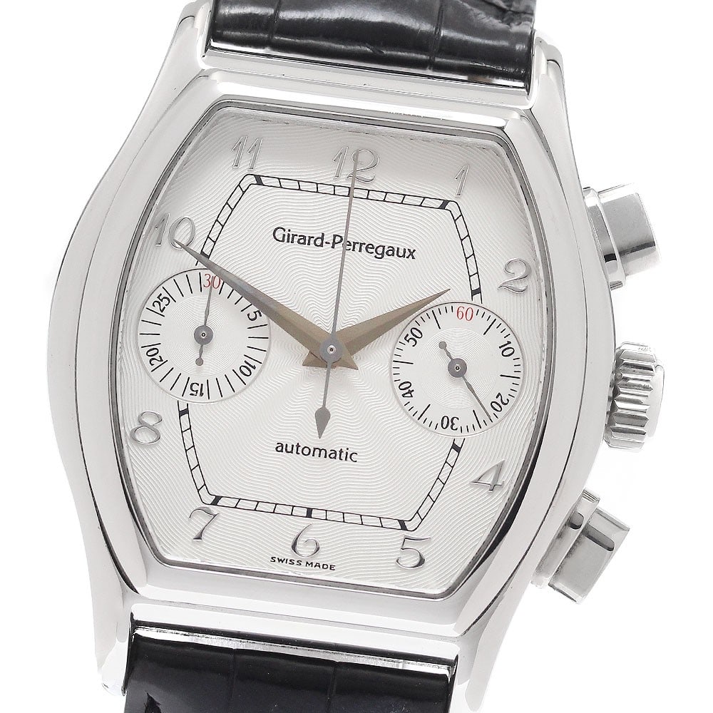 Girard Perregaux Richeville 2750 Automatic Chronograph Watch: Girard Perregaux Richeville 2750 Automatic Chronograph Watch This Girard Perregaux Richeville 2750 men's chronograph wristwatch features a stainless steel case paired with a leather strap. The watch s