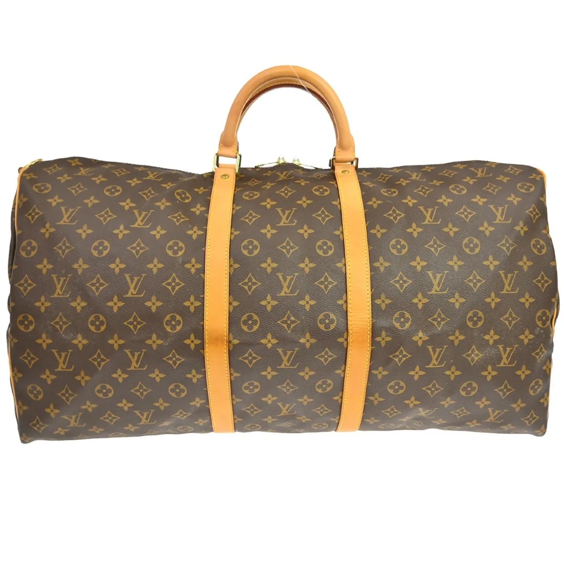 Louis Vuitton Keepall Bandouliere Monogram Canvas Travel Bag: Louis Vuitton Keepall Bandouliere Monogram Canvas Travel Bag This Louis Vuitton Keepall Bandouliere Bag features the iconic Monogram canvas in brown and is designed for unisex use. The bag is crafted 