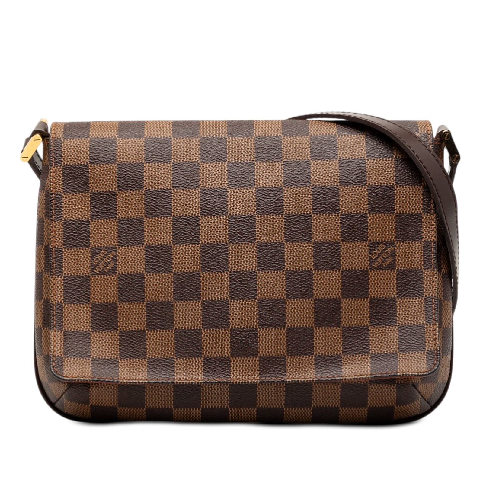 Louis Vuitton Musette Tango Shoulder Bag in Damier Ebene Canvas with Long Strap (1 of 7)